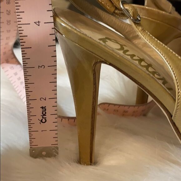 Leather 4” Heel. Cream With Leopard Bow Rockabilly Pin Up Style. Butter Brand - Picture 8 of 8